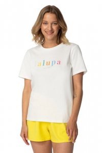 LaLupa LA109 T-shirt z napisem LALUPA sea life - ecru