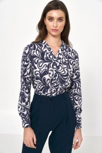 Nife Elegancka bluzka w kwiatowy wzór - B150