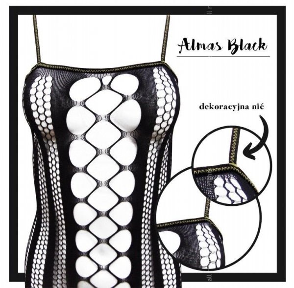 Almas Black LC 17132 bodystocking czarne