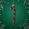 Eleganckie Ozdoby Świąteczne Czerwono-Zielona Laseczka Cukrowa z Szkła od Kamai Christmas Decoration®