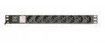 GEMBIRD LISTWA ZASILAJĄCA RACK 19 PDU EG-PDU-014-C14 1U, 10A, 8X SCHUKO, WTYK C14, KABEL 3M