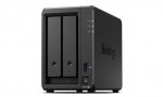 NAS Synology DS723+; Tower; 2x (3.5 SATA HDD); AMD Ryzen R1600;,2GB DDR4 ECC (max. 32GB), 2x 1GbE RJ-45