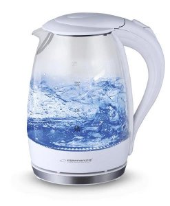 Czajnik szklany Esperanza Salto angel 1,7L biały