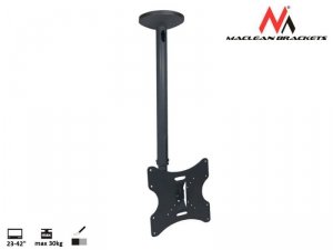 Uchwyt do telewizora sufitowy Maclean MC-504A B 23-42 30kg czarny max VESA 200x200
