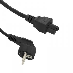 Kabel zasilający Qoltec IEC C5/SCHUKO | koniczynka | 3x0.75mm2 | 1.4m