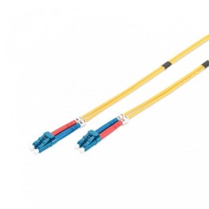 Kabel krosowy (patchcord) DIGITUS światłowodowy LC/LC, dplx, SM 9/125, OS2, LSOH, 2m, żółty