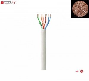 Kabel instalacyjny 100% miedź Intellinet skrętka Cat5e UTP drut, 305m biały