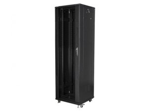 Szafa instalacyjna Rack stojąca 19 42U 600x600 czarna Lanberg (flat pack)