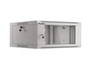 Szafa instalacyjna Rack wisząca 19 4U 570x600 szybki montaż szara Lanberg (flat pack)