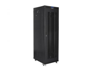 Szafa instalacyjna Rack stojąca 19 42U 800x800 Drzwi perforowane czarna Lanberg LCD (flat pack)