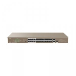 Switch niezarządzalny Tenda TEF1126P-24-250W 24-port Ethernet Switch 10/100 Mb/s PoE 250W Rack