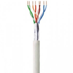 Kabel instalacyjny Techly 100% miedź skrętka Cat.6 F/UTP linka 305m szary