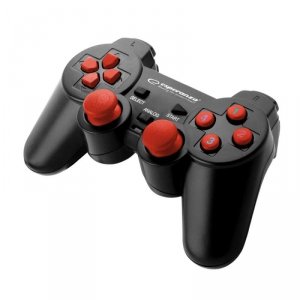 Gamepad PC USB Esperanza Warrior czarno/czerwony