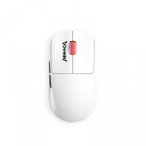 Mysz bezprzewodowa Monka PRIME optyczna 26000dpi 2.4 GHz + Bluetooth biała AKUMULATOR 6 przycisków gaming PixArt PAW3395 Kailh