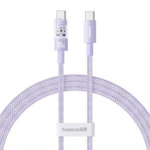 Kabel Baseus Gem Typ C-Typ C 100W 1m (fioletowy)
