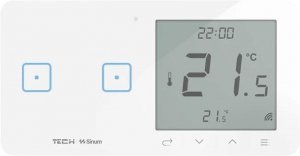 Przewodowy włącznik światła podw. z regulatorem pokojowym czarny WSR-02ML Tech Sterowniki