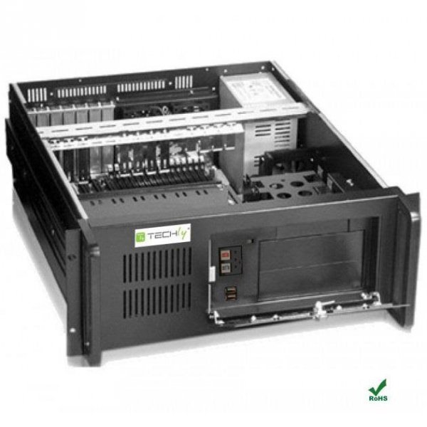 Obudowa serwerowa Techly ATX Rack 19&quot; 4U, czarna