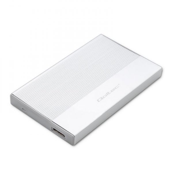 Obudowa/kieszeń Qoltec na dysk SSD HDD 2.5&quot; | SATA | USB 3.0 | Super speed 5Gb/s | 2TB | Srebrny