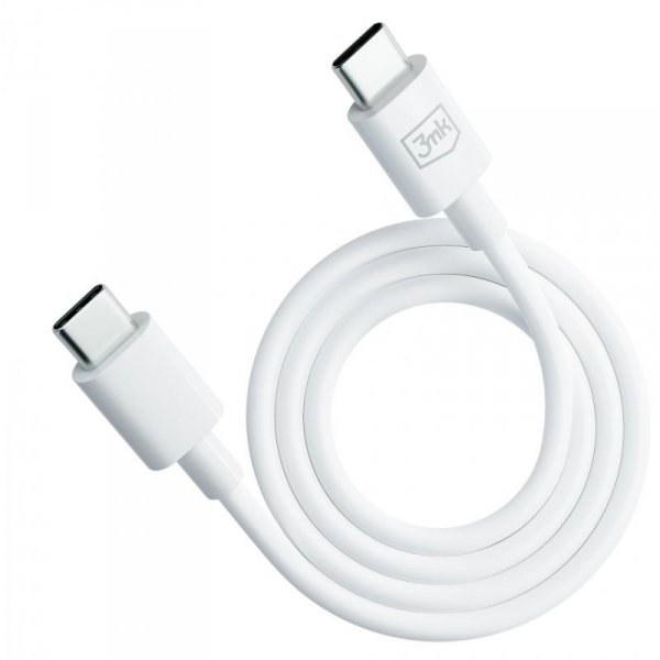 Kabel USB C do C - 3mk Hyper Cable C to C 100W 1.2m Biały