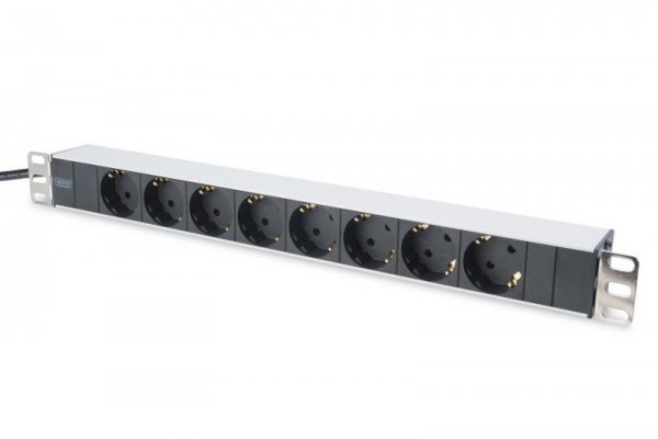Listwa zasilająca DIGITUS 19&quot; 1U  8 gniazd 16A 2m