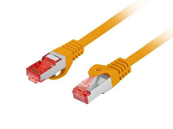 Patchcord Lanberg S/FTP kat.6 10m LSZH CU fluke passed pomarańczowy