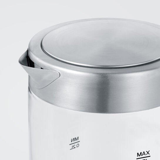 SEVERIN CZAJNIK ELEKTR. SZKŁO-STAL, POJ. 0,5 L, ZAKRYTA GRZAŁKA, W 100% BEZ BPA, OBSŁUGA JEDNĄ RĘKĄ, MOC 1100W WK3472