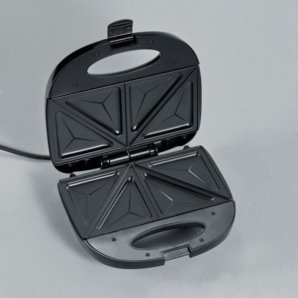 SEVERIN SANDWICH-TOSTER, STAL, PŁYTY Z POWŁOKĄ ANTYADHEZYJNĄ, ŁATWE CZYSZCZENIE, GUMOWE NÓŻKI, MOC 600W SA2969