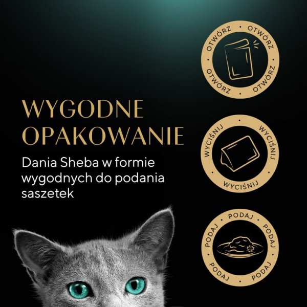 SHEBA Nature&#039;s Collection drobiowe smaki w galarecie- Drób - Adult- Mokra karma dla kota- 40x85