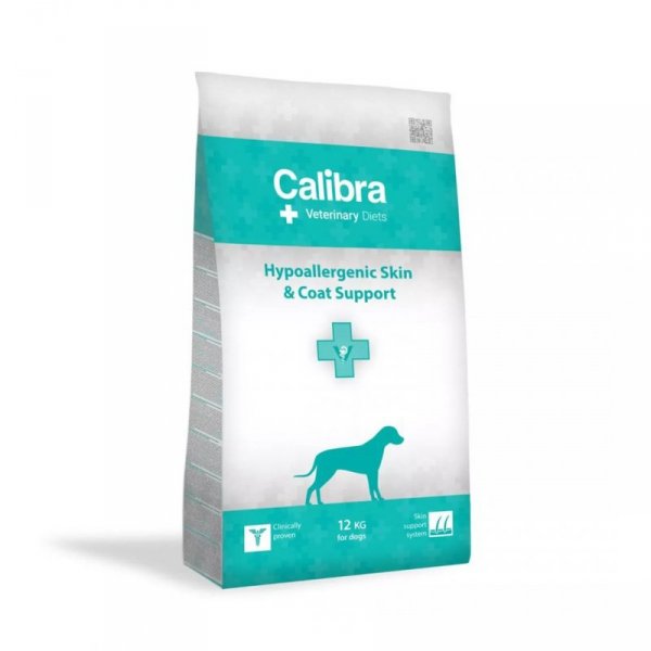 CALIBRA Veterinary Diets Hypoallergenic  Skin & Coat Support - karma dla psa - 12 kg