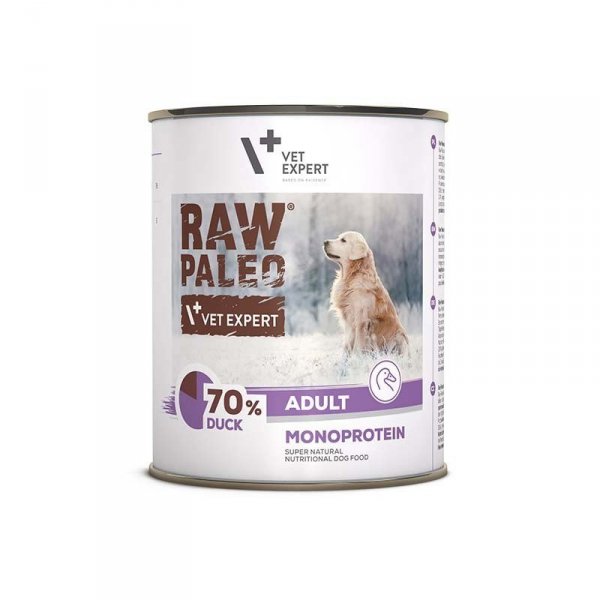 VetExpert Raw Paleo Kaczka Adult Can 800g