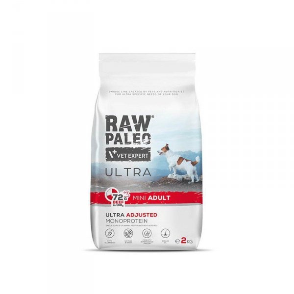VetExpert Raw Paleo Ultra Wołowina Mini Adult 2kg