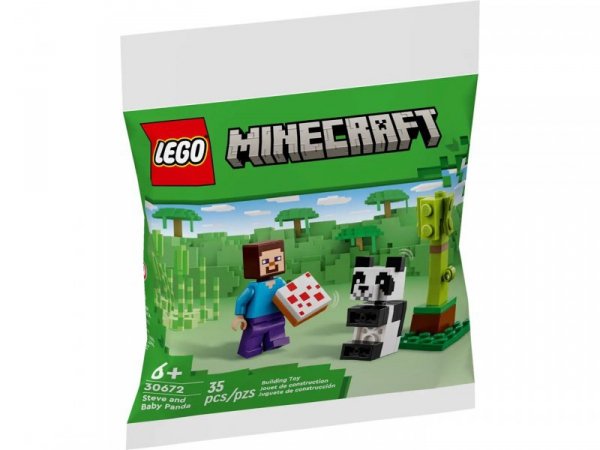 LEGO Minecraft 30672  Steve i mała panda