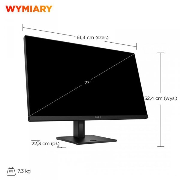 MONITOR HP LED, QHD 27&quot; OMEN 27q G2 (AV4H6E9) 180Hz
