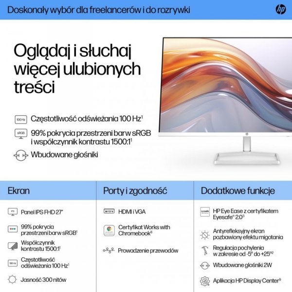 MONITOR HP LED IPS 27&quot; 527sa (94F48E9) 100Hz