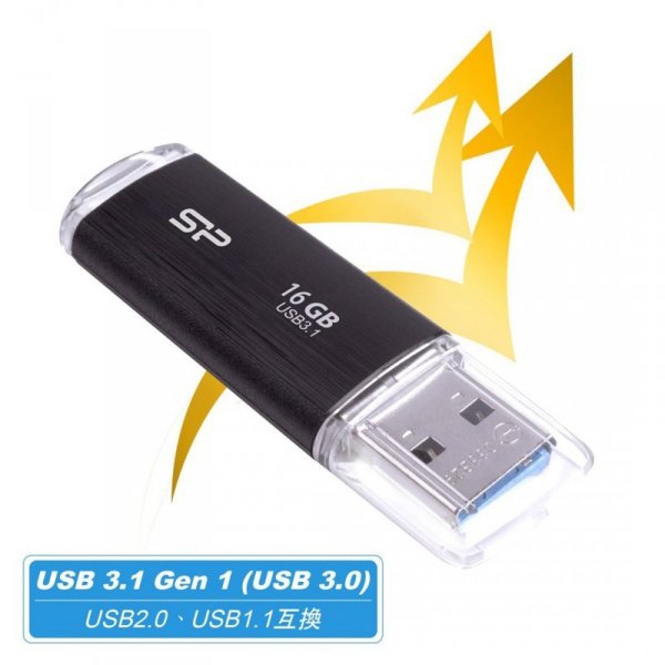 Pendrive Silicon Power Blaze B02 16GB USB 3.1 kolor czarny (SP016GBUF3B02V1K)