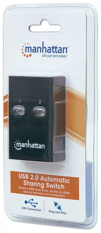 MANHATTAN AUTOMATYCZNY PRZEŁĄCZNIK USB 2.0 2/1 MAN