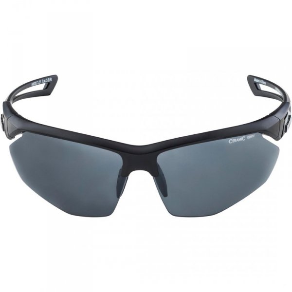 Okulary na rower ALPINA NYLOS HR czarne mat szkło czarne lustro Cat.3