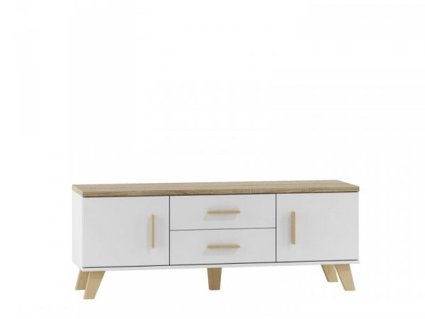 RTV LOTTA 140 2D2S biały+ dąb sonoma