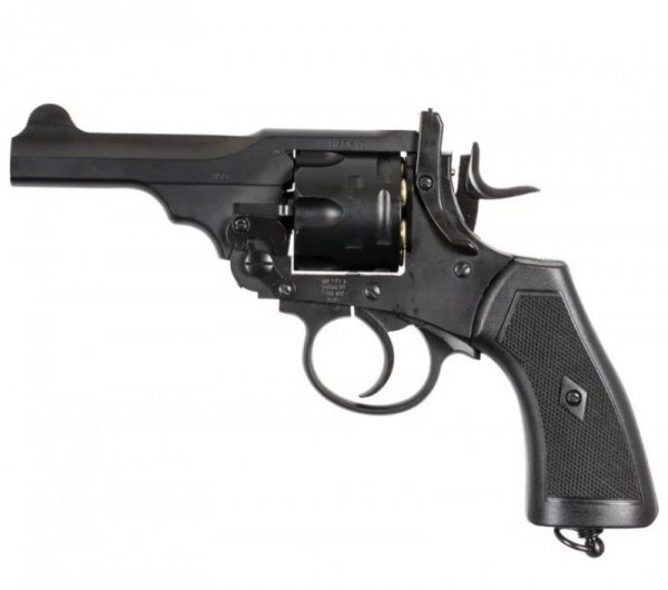 Rewolwer WEBLEY MKVI .455 Police kal.4,5 mm Diabolo łuski 6-strzał. lufa 4&quot; CO2 Black Ekp do17J