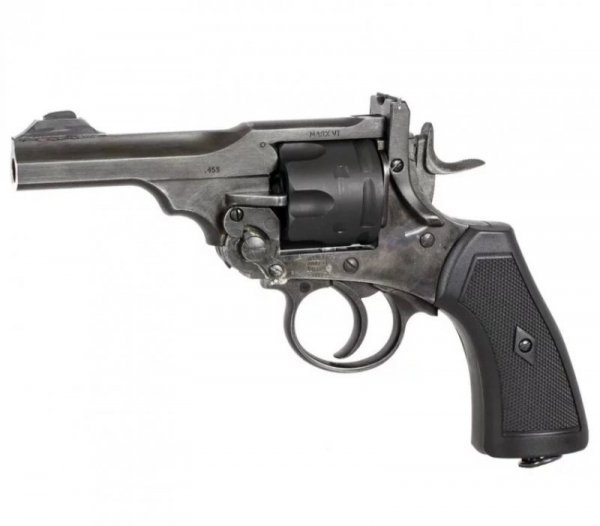 Rewolwer WEBLEY MKVI .455 Police kal.5,5 mm Diabolo łuski 6-strzał. lufa 4&quot; CO2 Battlefield Ekp do17J