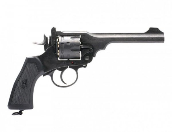 Rewolwer WEBLEY MKVI .455 Service kal.5,5 mm Diabolo łuski 6-strzał. lufa 6&quot; CO2 Battlefield Ekp do17J