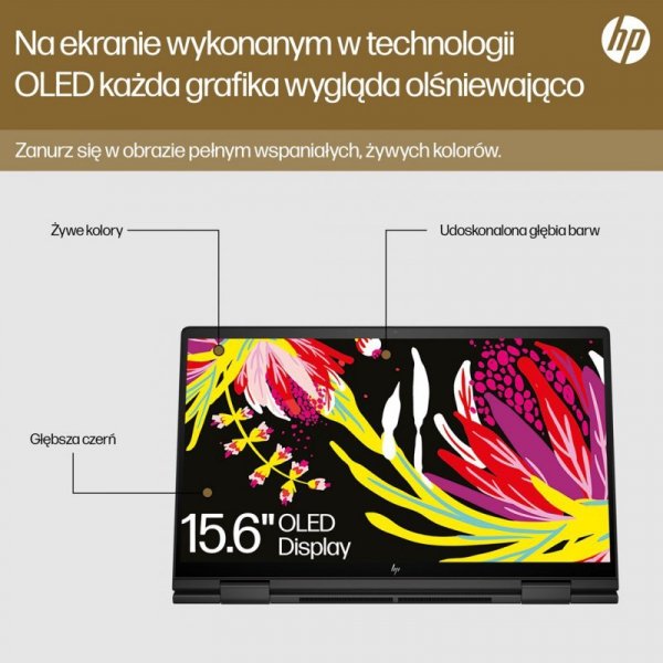HP Envy 15-FH0023DX Ryzen 7 7730U 15.6&quot;FHD Touch 16GB SSD512 BT BLKB x360 Win11 Nightfall Black (REPACK) 2Y (WYPRZEDAŻ)