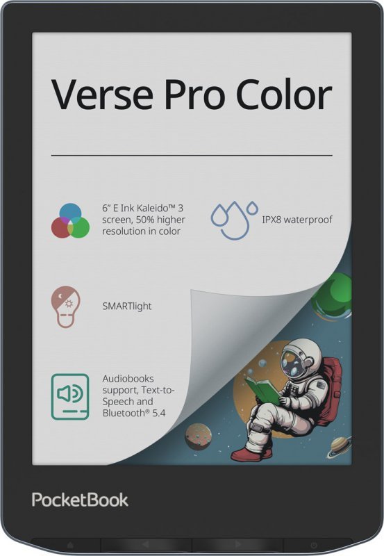 Ebook PocketBook Verse Pro Color 634 6&quot; E-Ink Kaleido 3 16GB Wi-Fi Stormy Sea (WYPRZEDAŻ)