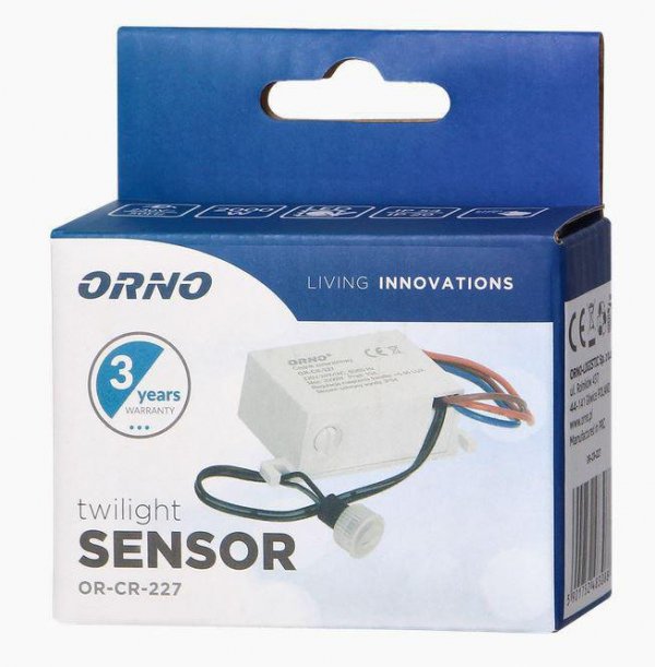 Czujnik  ORNO OR-CR-227 zmierzchowy MINI z zewnętrzną sondą, IP54