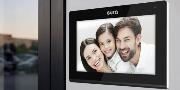 WIDEODOMOFON EURA VDP-97C5 czarny, lcd 7&quot;, wi-fi, czytnik zbliżeniowy, Tuya