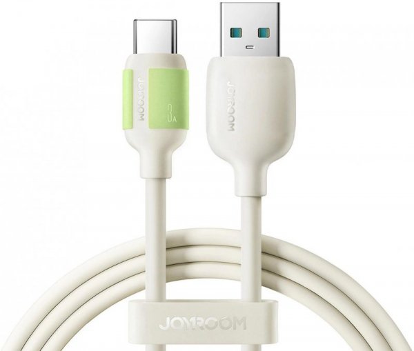 Kabel Joyroom S-A53 60W USB-C - USB-C z fluorescencyjną końcówką 1,2 m - beżowy