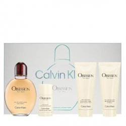 Calvin Klein Obsession for Men Zestaw - EDT 125 ml + DST 75 g + ASB 100 ml + SG 100 ml