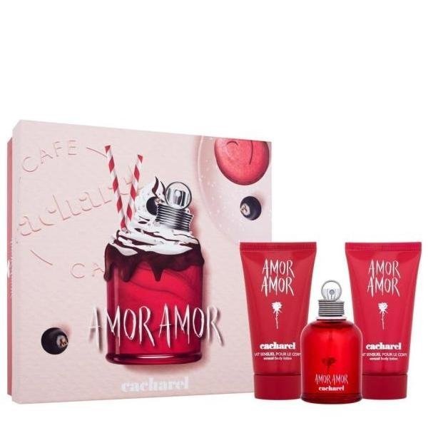Cacharel Amor Amor Set - Eau de Toilette 50 ml + 2 x Sensual Body Lotion 50 ml