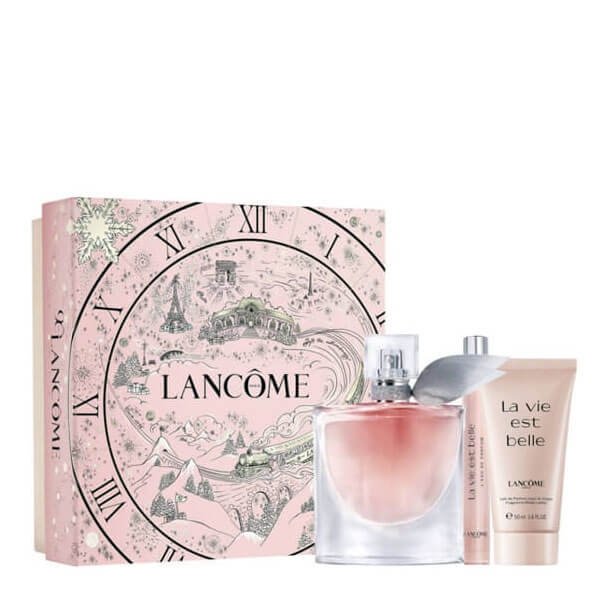 Lancome La Vie est Belle Set - Eau de Parfum 50 ml + Eau de Parfum 10 ml + Body Lotion 50 ml