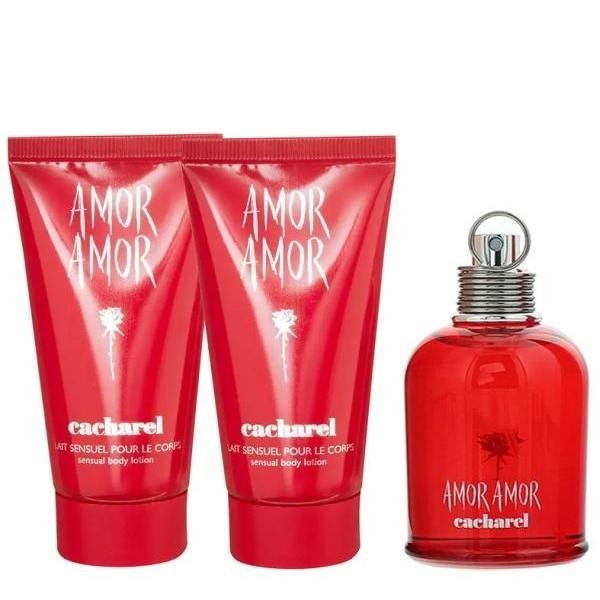 Cacharel Amor Amor Set - Eau de Toilette 50 ml + 2 x Sensual Body Lotion 50 ml